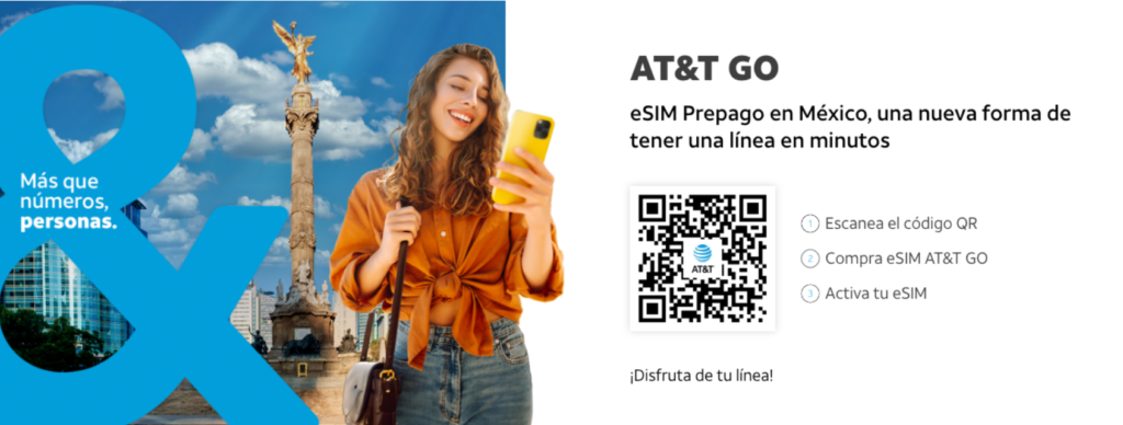AT&T Go, eSIM prepago en minutos