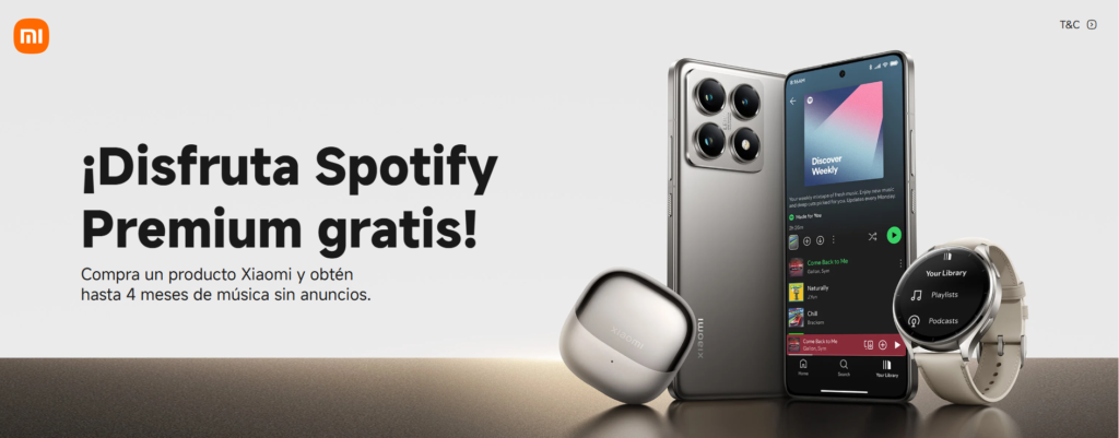 Aprovecha 4 meses de Spotify Premium gratis con Xiaomi