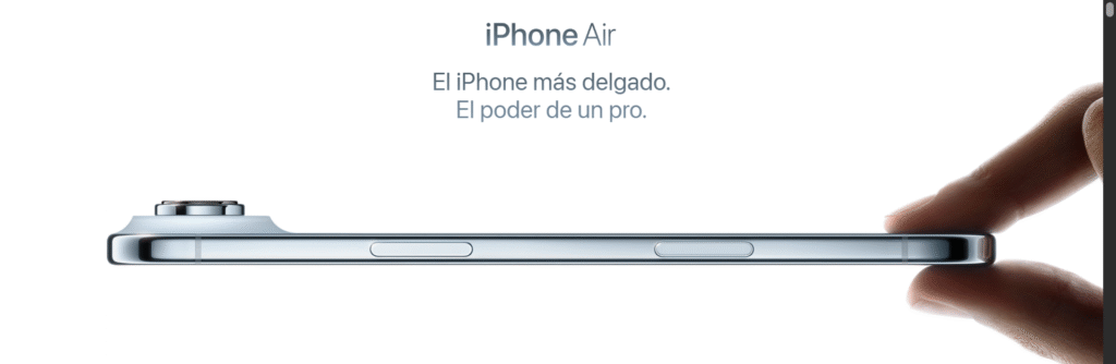 iPhone Air, el celular más delgado de Apple